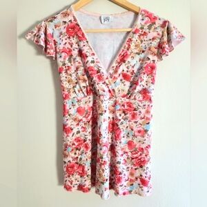 Bundle of Joy‎ stretch floral maternity top
